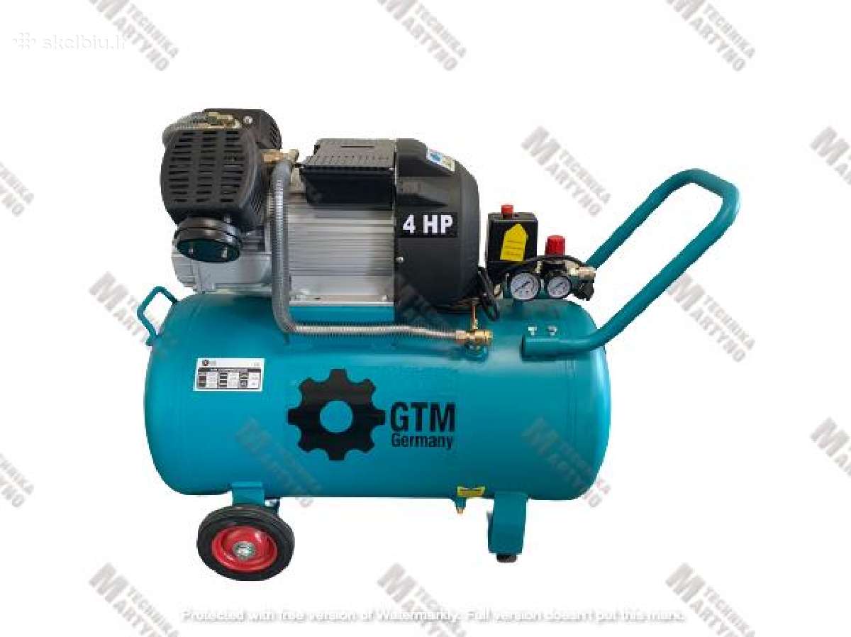 Oro kompresorius Gtm 2 cilindrai 50l Pro Versija