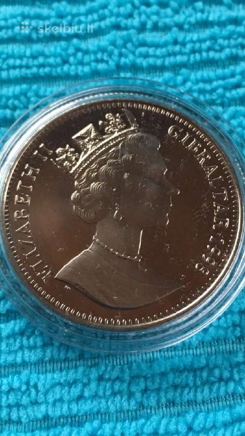 Moneta Gibraltar 1998m, 1 krona, cu-ni - nuotraukos Nr. 2