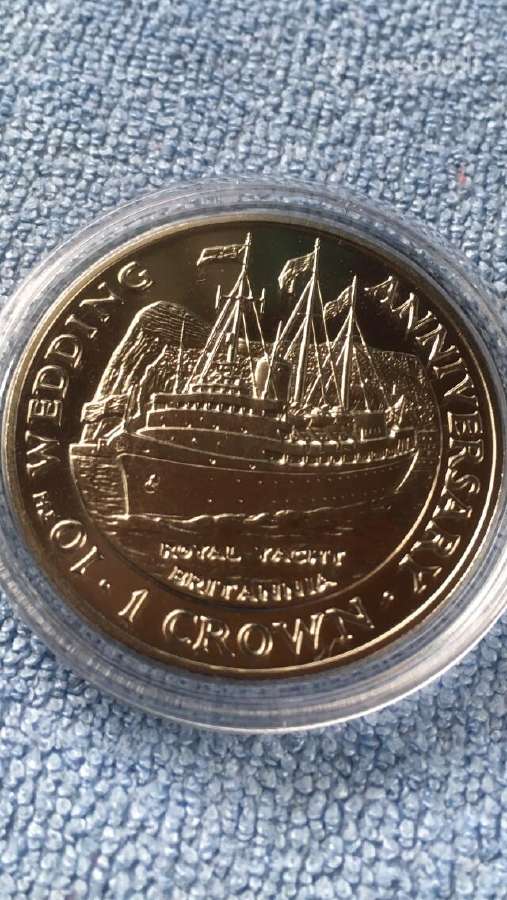 Moneta, Gibraltar, 1991m. 1 krona, cu-ni