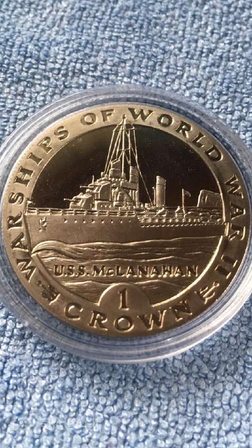 Moneta, Gibraltar, 1993m. 1 krona, cu-ni