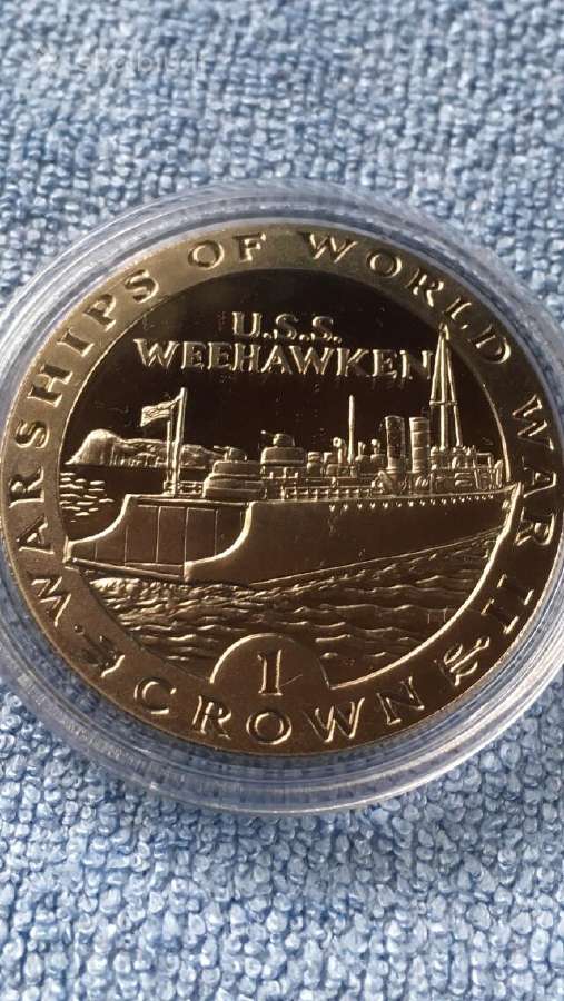 Moneta, Gibraltar, 1993m. 1 krona, cu-ni