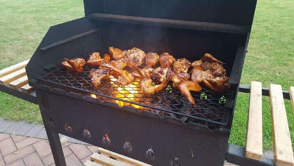 Kepsninė malkinis grilis Silver Grill su ratukais - nuotraukos Nr. 8