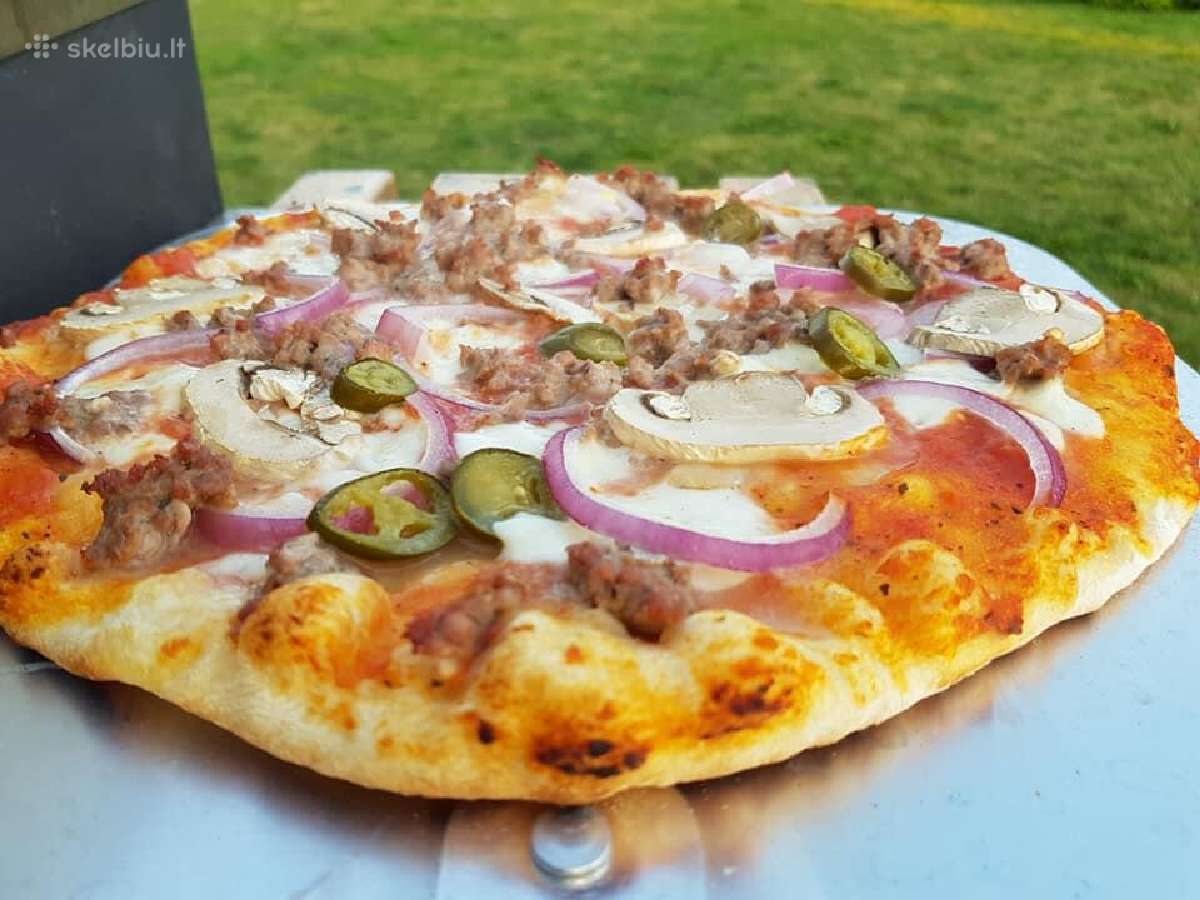 Kepsninė malkinis grilis Silver Grill su ratukais - nuotraukos Nr. 11