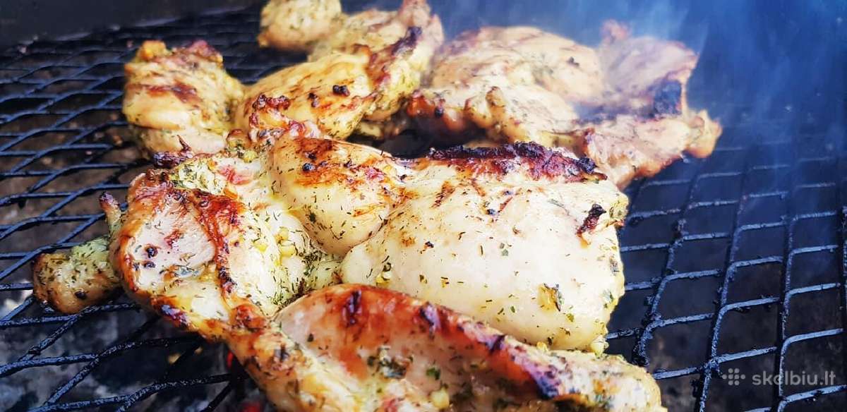 Kepsninė malkinis grilis Silver Grill su ratukais - nuotraukos Nr. 14