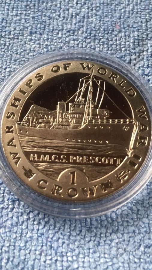 Moneta, Gibraltar, 1993m. 1 krona, cu-ni