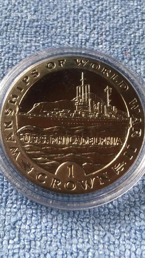 Moneta Gibraltar, 1993m. 1 krona, cu-ni