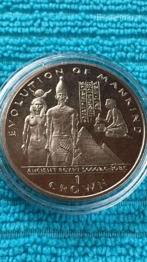 Moneta, Gibraltar, 1997m. 1 krona, cu-ni