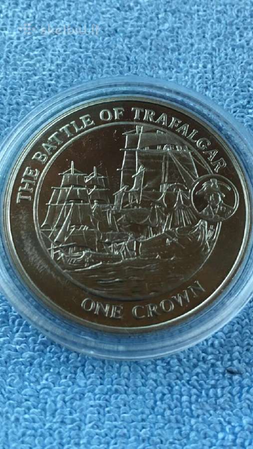 Moneta, Gibraltar, 2008m. 1 krona, cu-ni