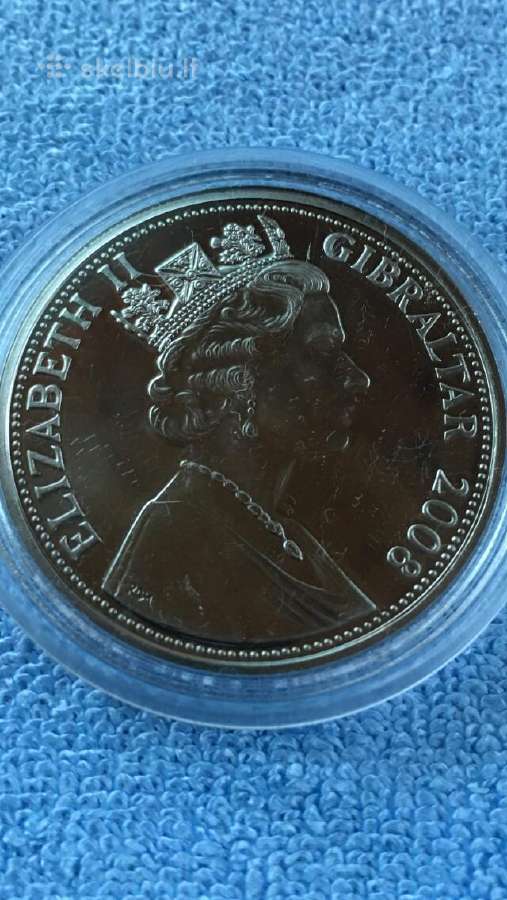 Moneta, Gibraltar, 2008m. 1 krona, cu-ni - nuotraukos Nr. 2