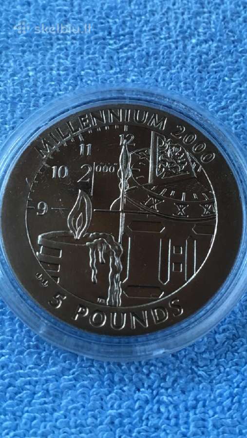 Moneta Gibraltar 1999m. 5 svarai, virenium