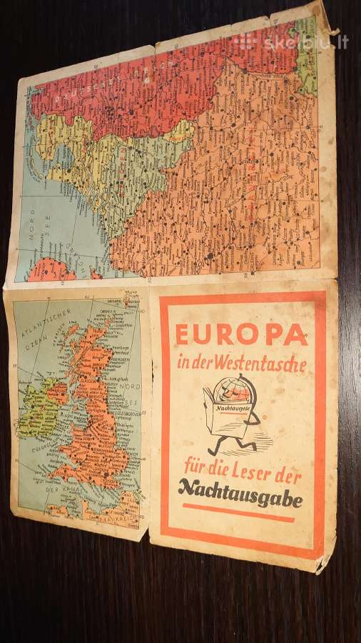 Senas Europos žemėlapis - nuotraukos Nr. 5