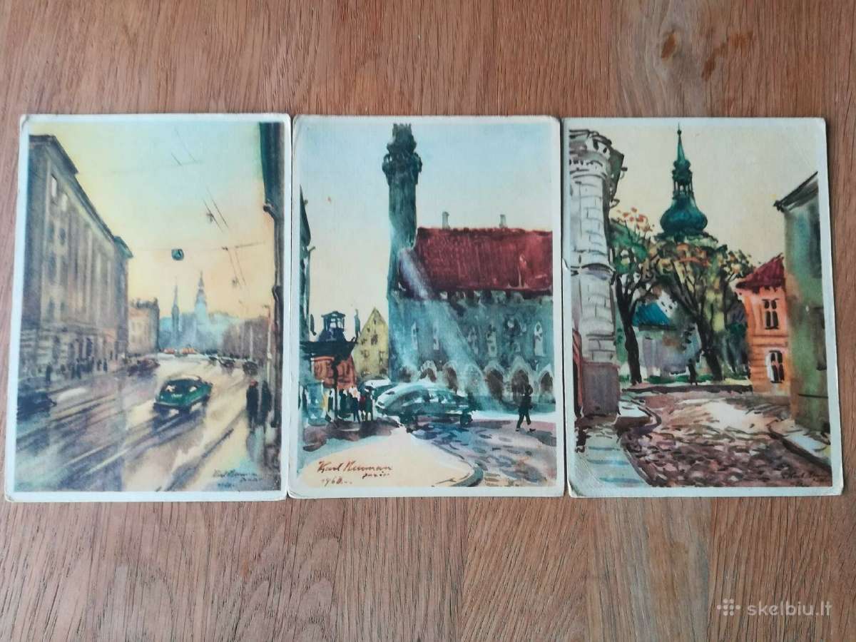 Senoviniai atvirukai iš Estijos(1961 m., 3 vnt.)