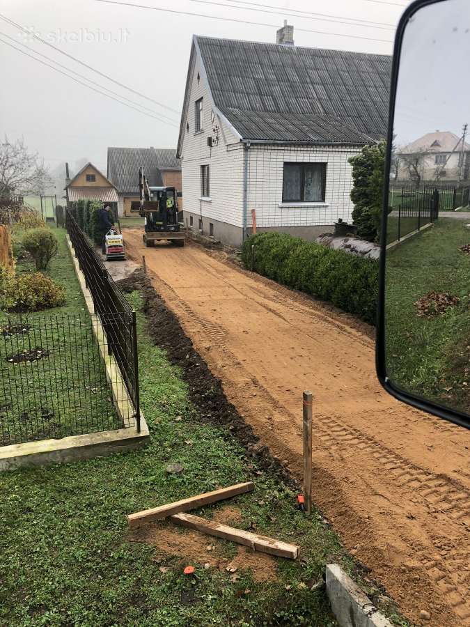 Žemės kasimo darbai mini ekskavatorium 3.8t - nuotraukos Nr. 21