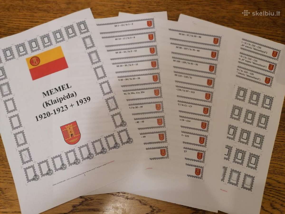 Užrašai Memelio pašto ženklų kolekcijai - nuotraukos Nr. 3