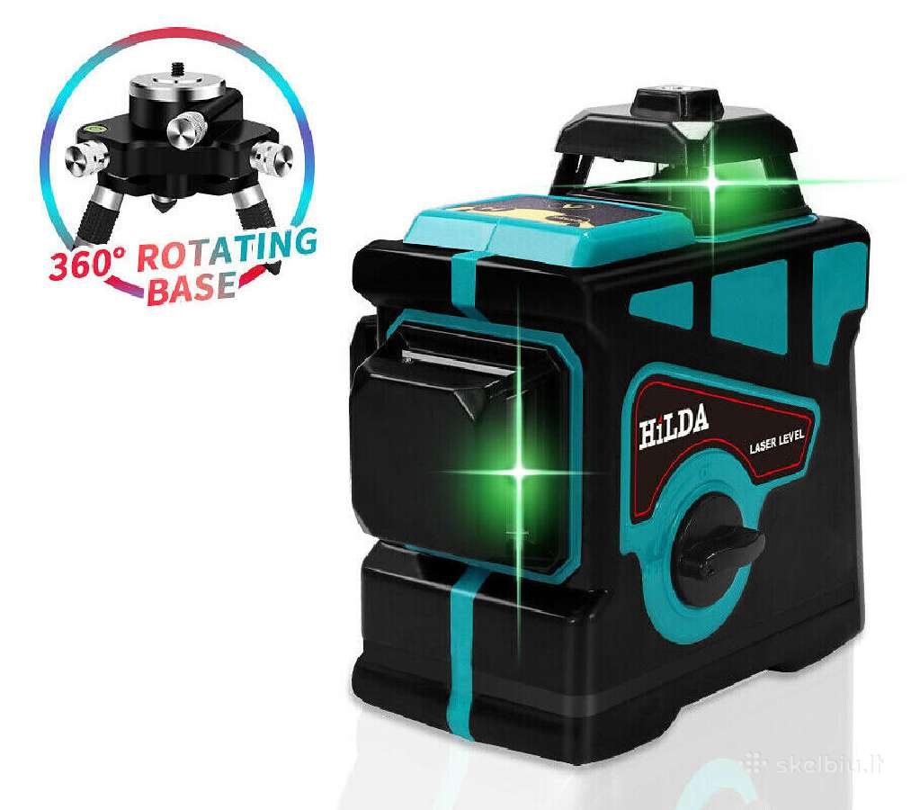 3D lazerinis 12 liniju, 360 laipsniu nivelyras - nuotraukos Nr. 4