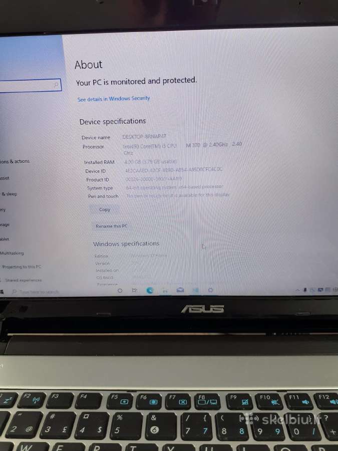 Asus geros bukles13.3 plonas lengvas - nuotraukos Nr. 6