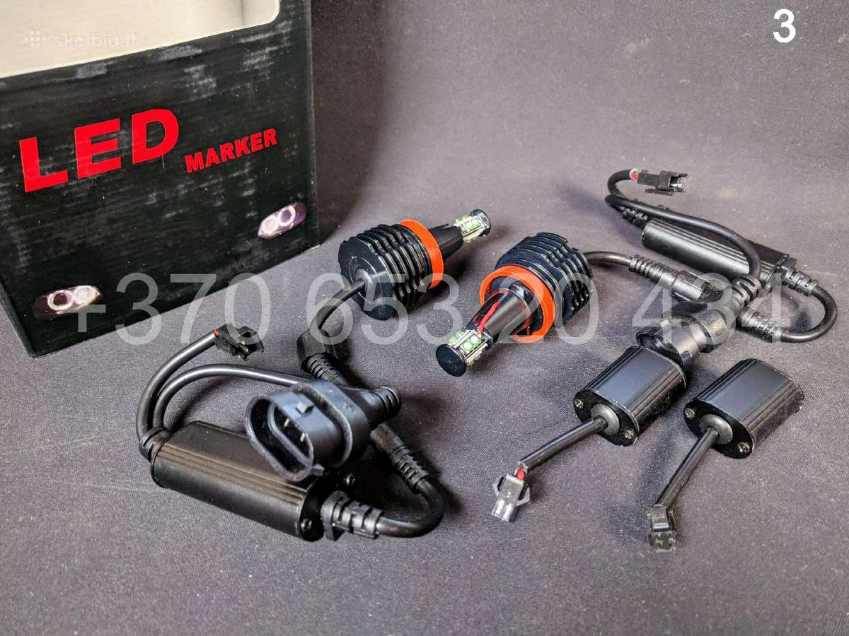 Bmw LED Markeriai Angel Eyes lemputės E90 E60 E39 - nuotraukos Nr. 11
