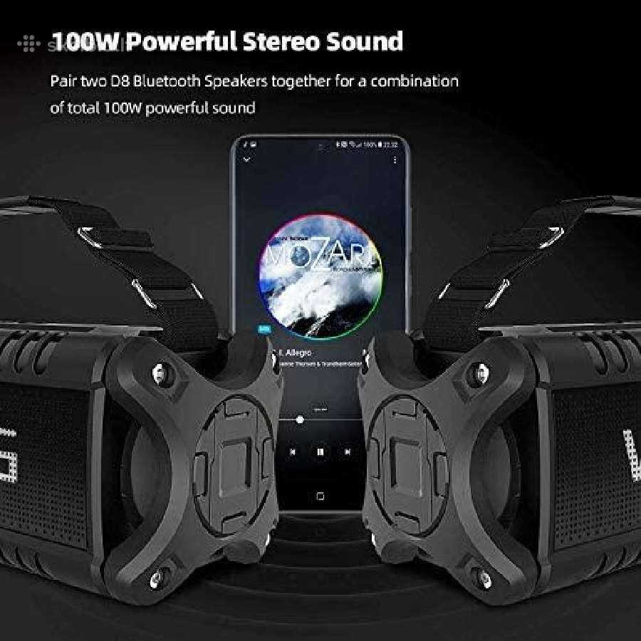 Galinga belaidė 50w Bluetooth kolonėlė W-king D8 - nuotraukos Nr. 8