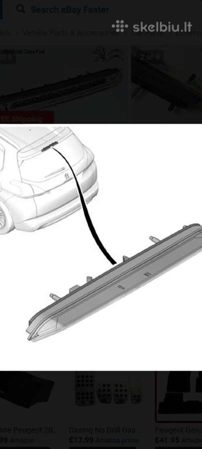 Stop žibintas, galinio dangčio dalys Citroen C4 Pi - nuotraukos Nr. 2