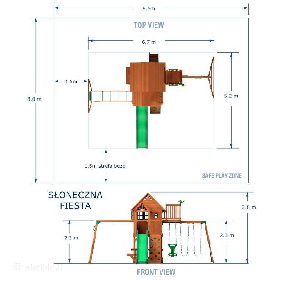 Vaikų žaidimo aikštelės laukui Woodlit kedras - nuotraukos Nr. 4