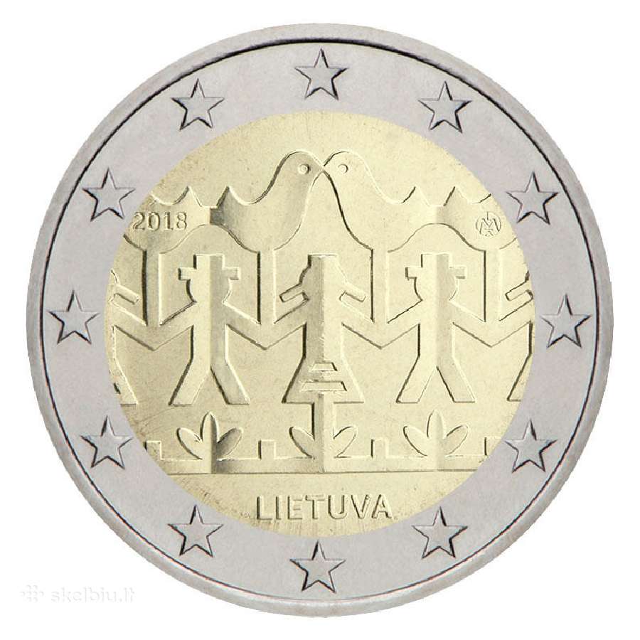 Lietuvos proginės 2 eurų monetos. Unc - nuotraukos Nr. 17