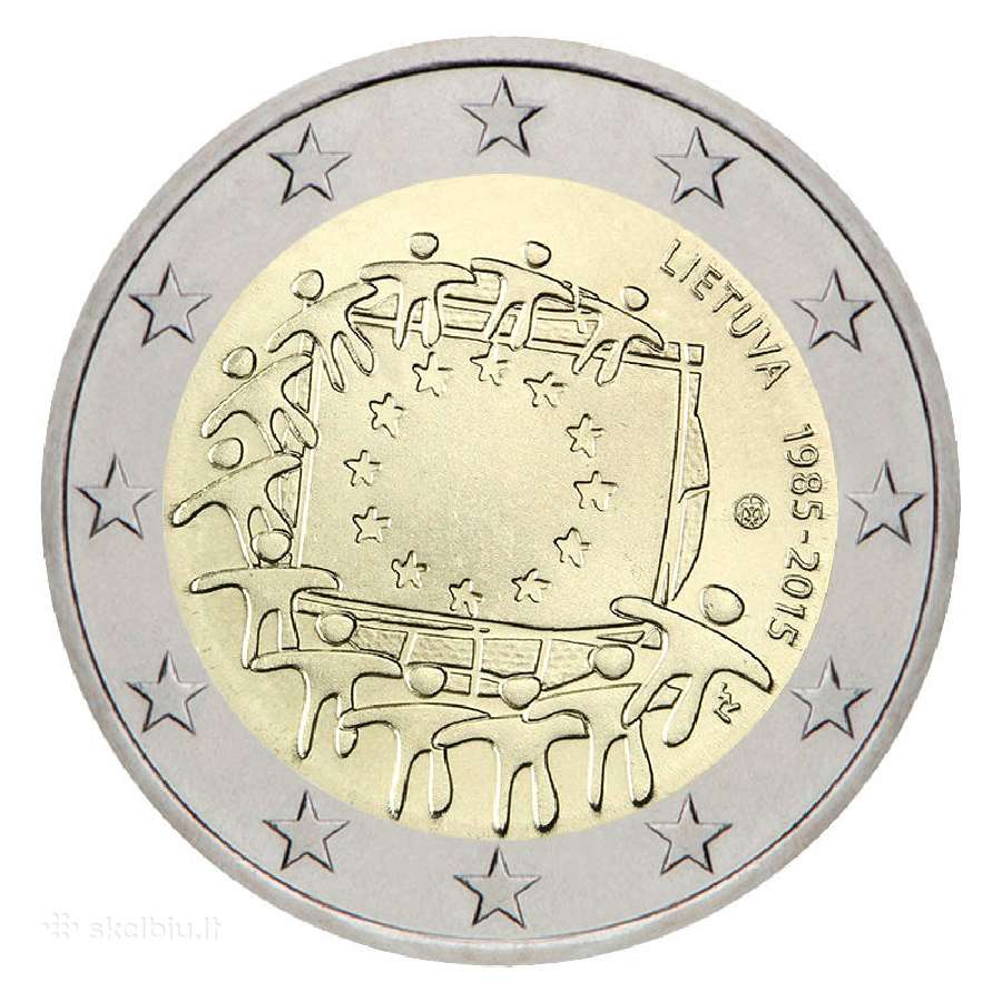Lietuvos proginės 2 eurų monetos. Unc - nuotraukos Nr. 21
