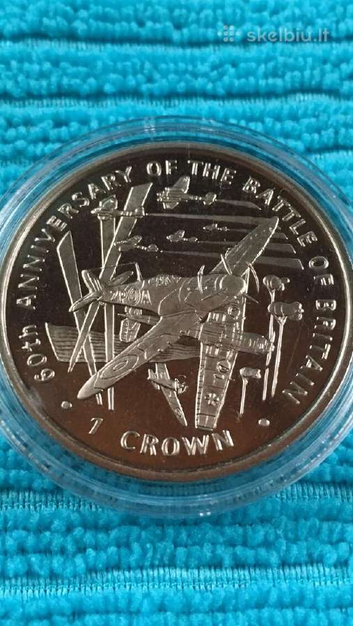 Moneta, Isle of Man, 2000m. 1 krona, cu-ni