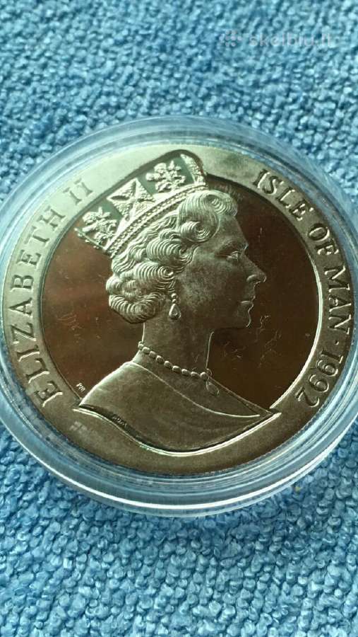 Moneta, Isle of Man, 1992m. 1 krona, cu-ni - nuotraukos Nr. 2