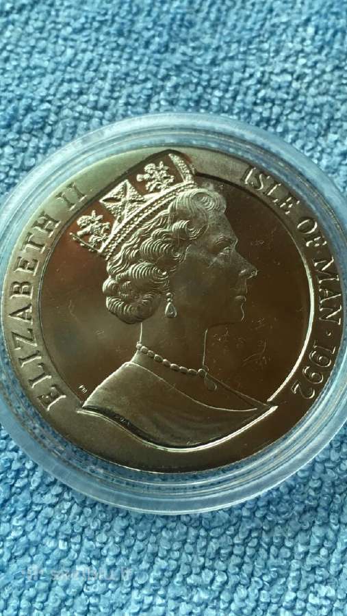 Moneta, Isle of Man, 1992m. 1 krona, cu-ni - nuotraukos Nr. 2