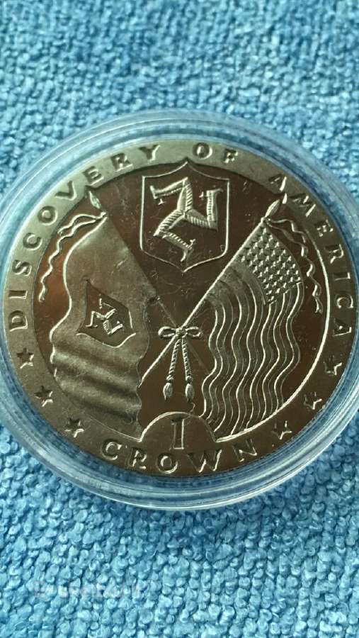 Moneta, Isle of Man, 1992m. 1 krona, cu-ni