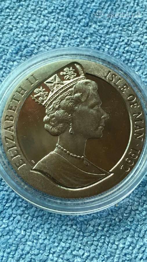 Moneta, Isle of Man, 1992m. 1 krona, cu-ni - nuotraukos Nr. 2