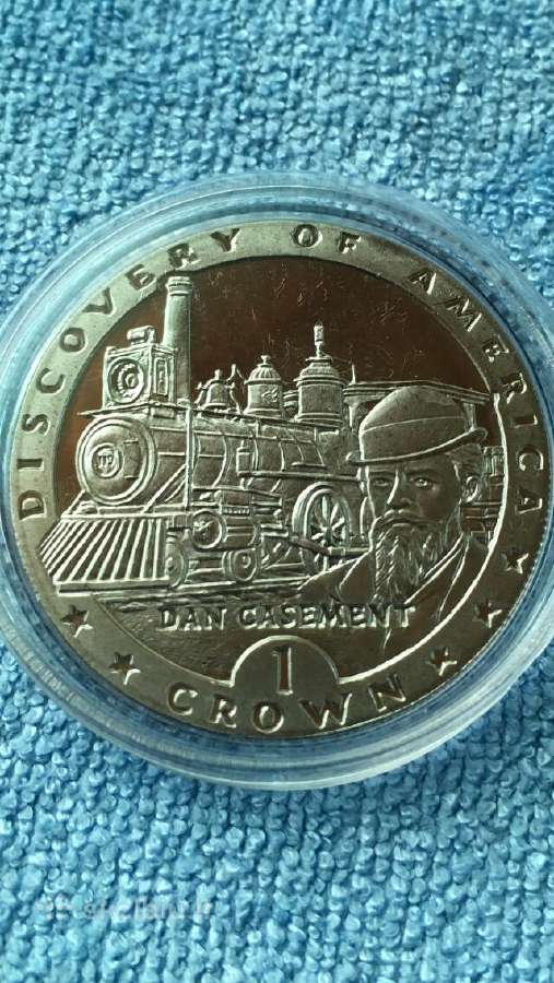 Moneta, Isle of Man, 1992m. 1 krona, cu-ni