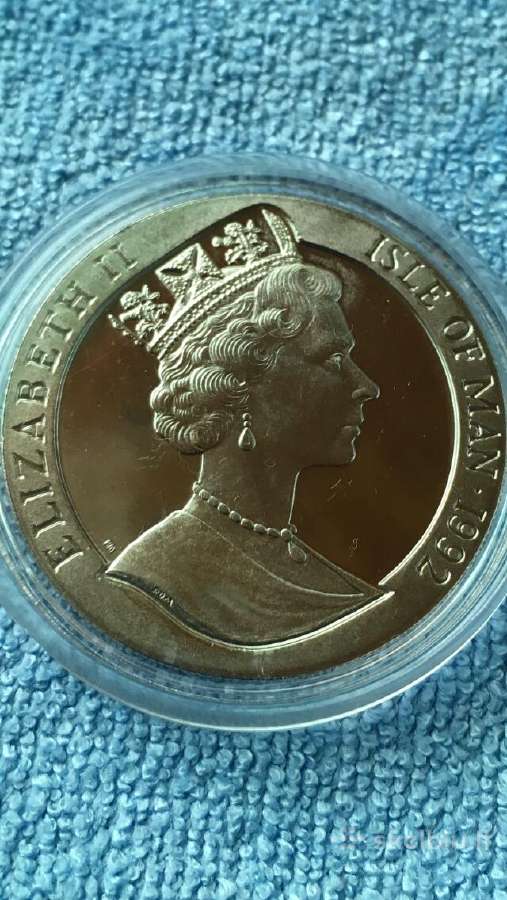 Moneta, Isle of Man, 1992m. 1 krona, cu-ni - nuotraukos Nr. 2