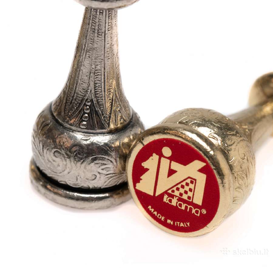 Metaliniai šachmatai su odine žaidimo lenta - nuotraukos Nr. 22