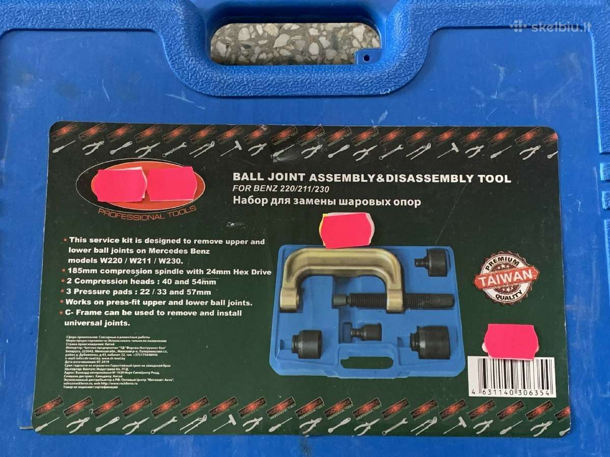Įrankių rinkinys šarnyrų montavimui pasaga C-forma - nuotraukos Nr. 5