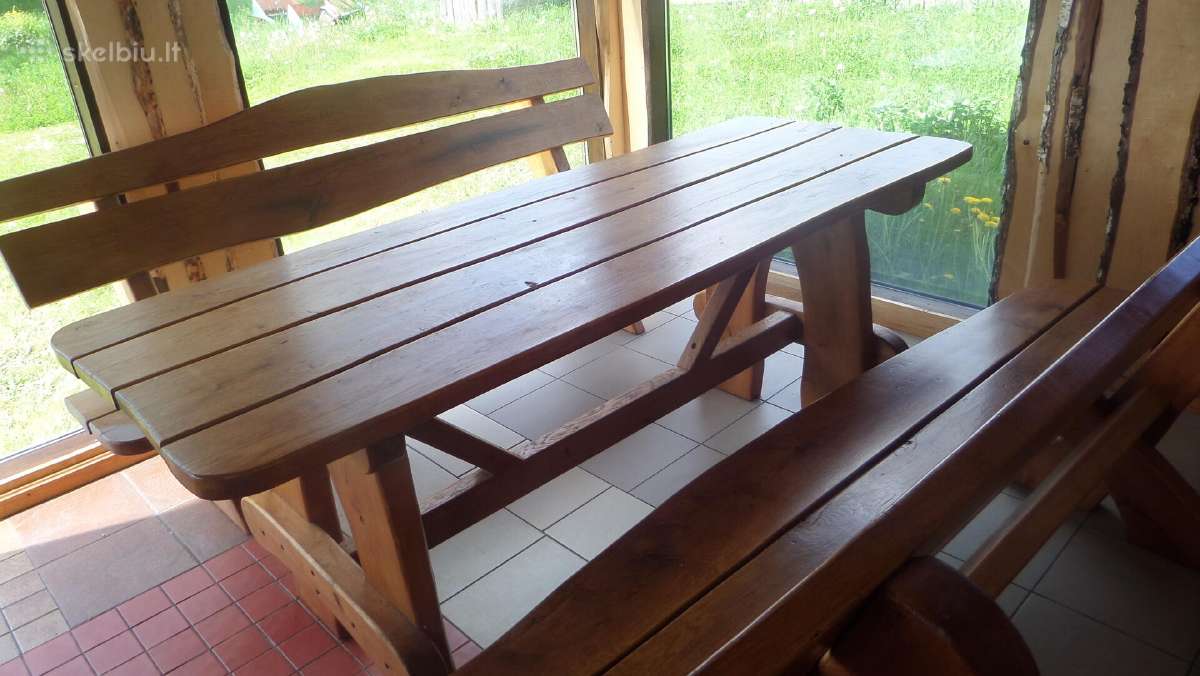 Mediniai lauko baldai - nuotraukos Nr. 2