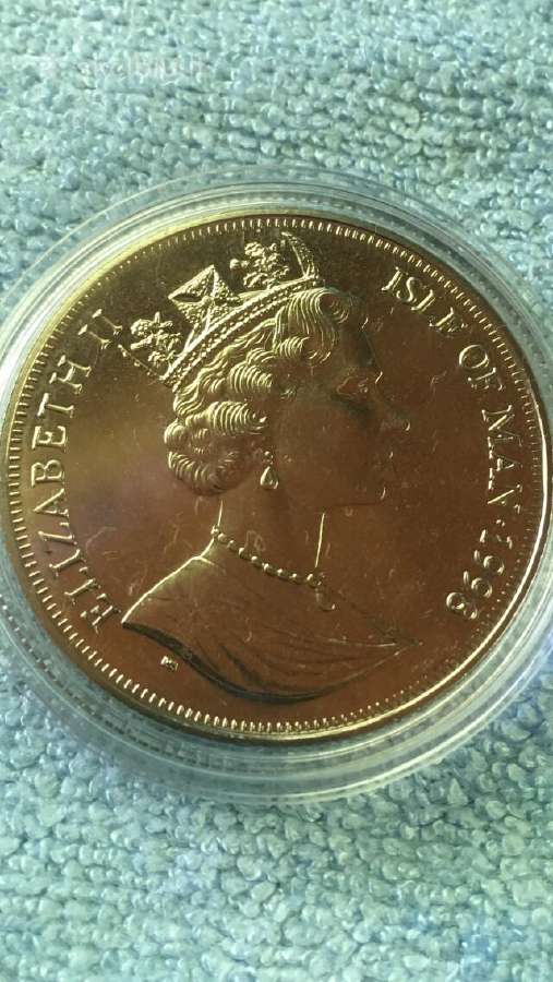 Moneta Isle of Man, 1998m. 1 krona, cu-ni - nuotraukos Nr. 2