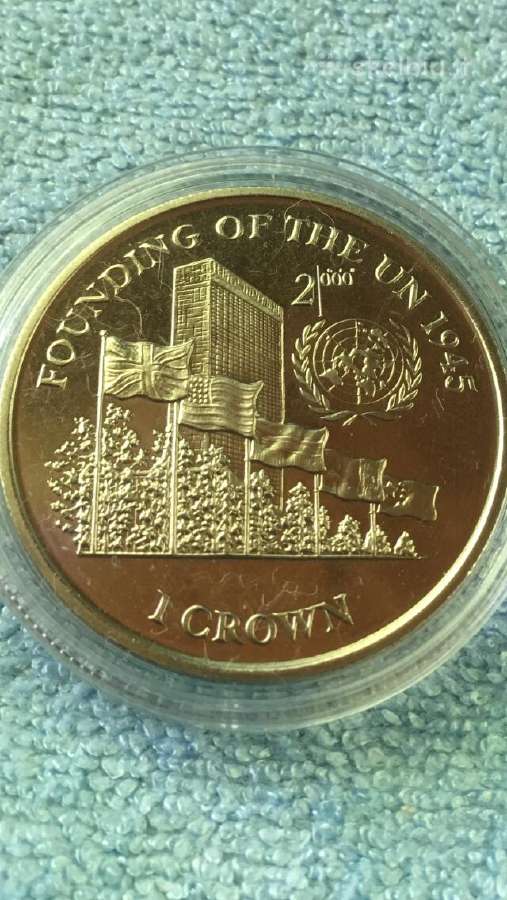 Moneta Isle of Man, 2000m. 1 krona, cu-ni