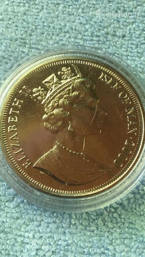 Moneta Isle of Man, 2000m. 1 krona, cu-ni - nuotraukos Nr. 2