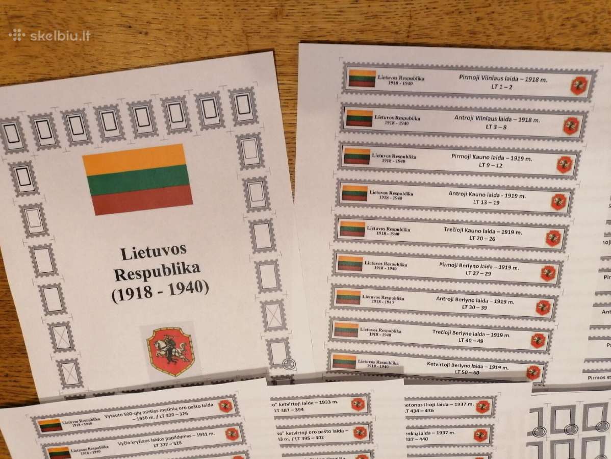 Užrašai Tarpukario Lietuvos pašto ženklams - nuotraukos Nr. 3