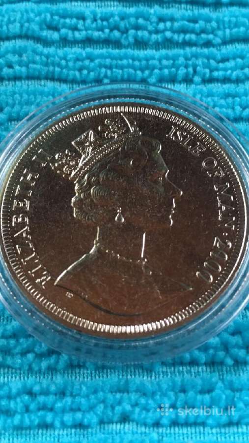 Moneta Isle of Man, 2000m. 1 krona, cu-ni - nuotraukos Nr. 2