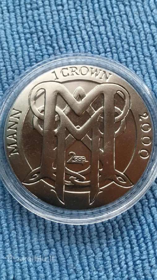 Moneta Isle of Man, 2000m. 1 krona, cu-ni