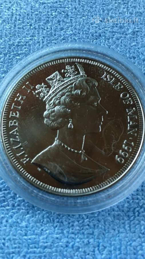 Moneta Isle of Man, 1999m. 1 krona, cu-ni - nuotraukos Nr. 2
