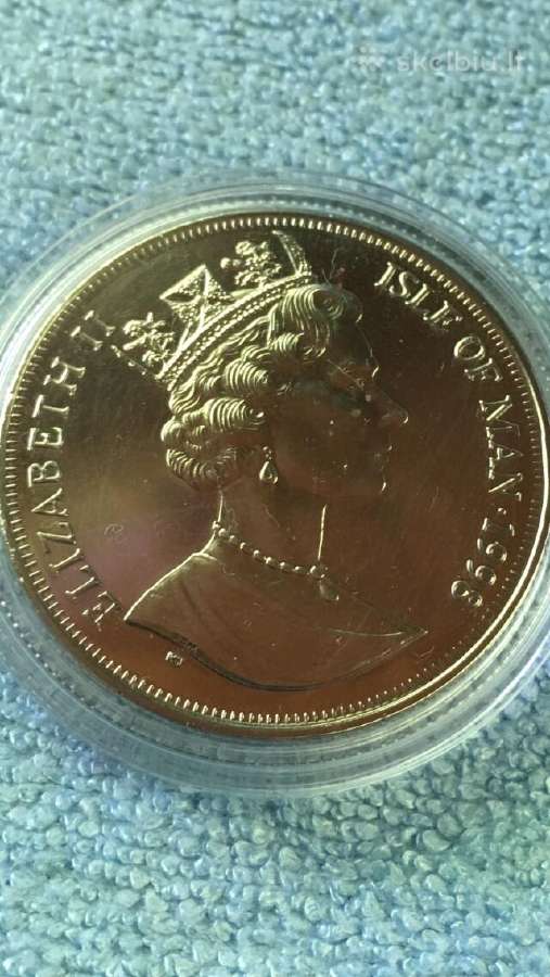 Moneta Isle of Man, 1998m. 1 krona, cu-ni - nuotraukos Nr. 2