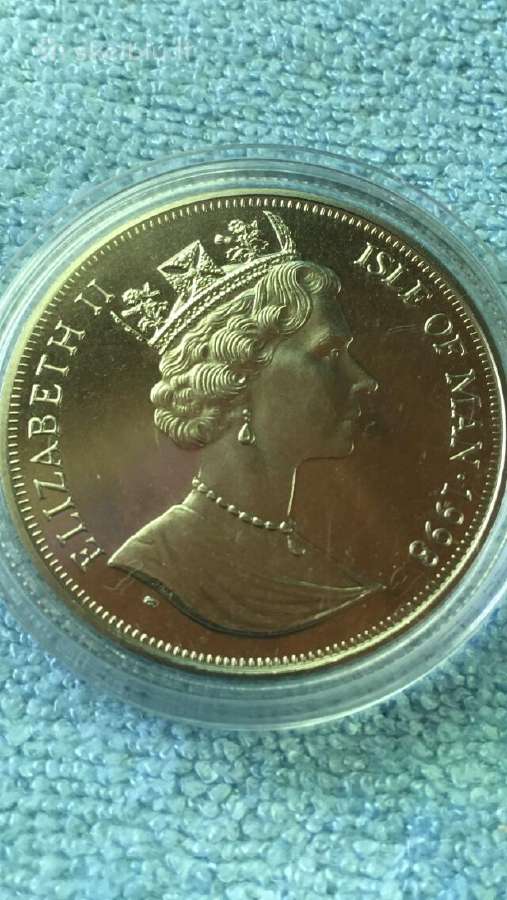 Moneta Isle of Man, 1998m. 1 krona, cu-ni - nuotraukos Nr. 2