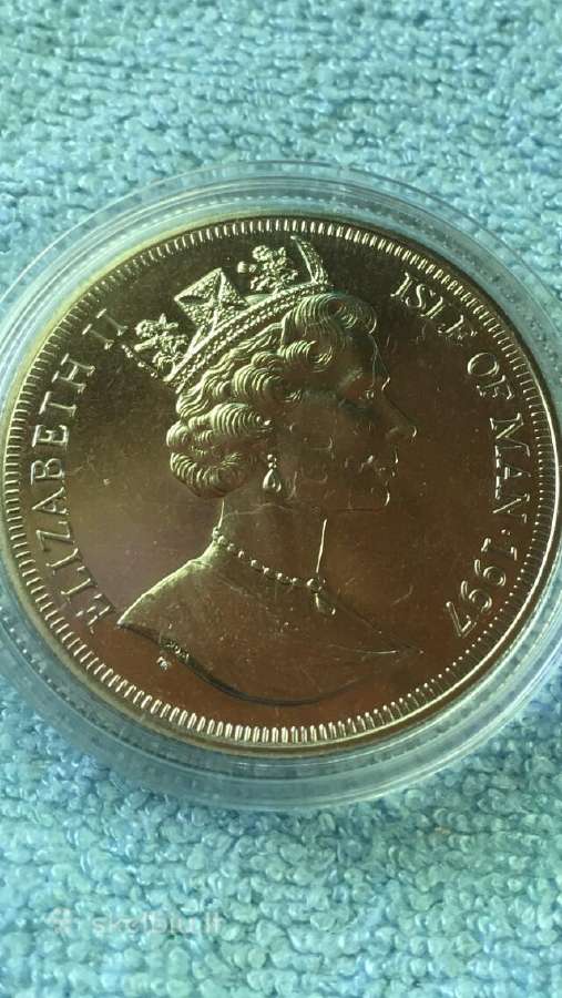 Moneta Isle of Man, 1997m. 1 krona, cu-ni - nuotraukos Nr. 2