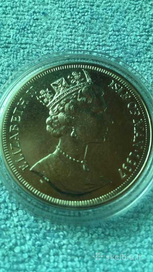 Moneta Isle of Man, 1997m. 1 krona, cu-ni - nuotraukos Nr. 2