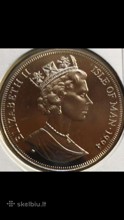 Moneta Isle of Man, 1994m. 1 krona, cu-ni - nuotraukos Nr. 2