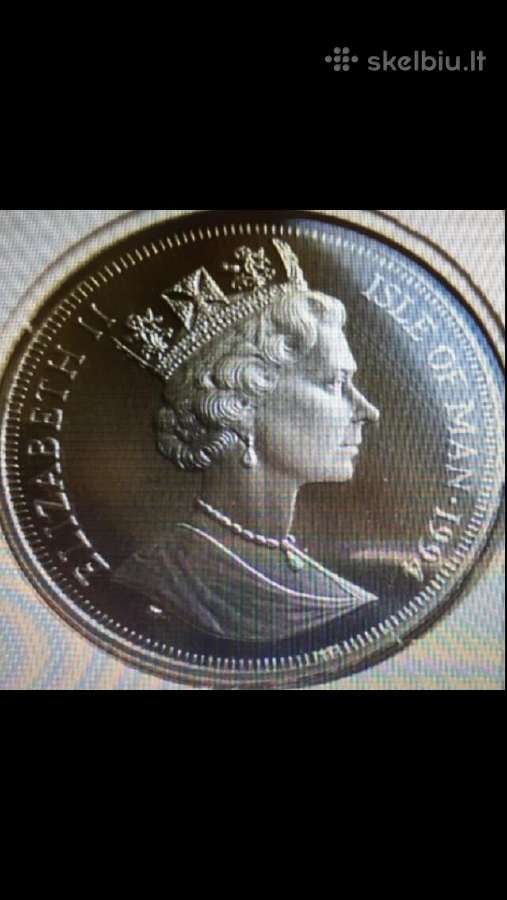 Moneta Isle of Man, 1994m. 1 krona, cu-ni - nuotraukos Nr. 2
