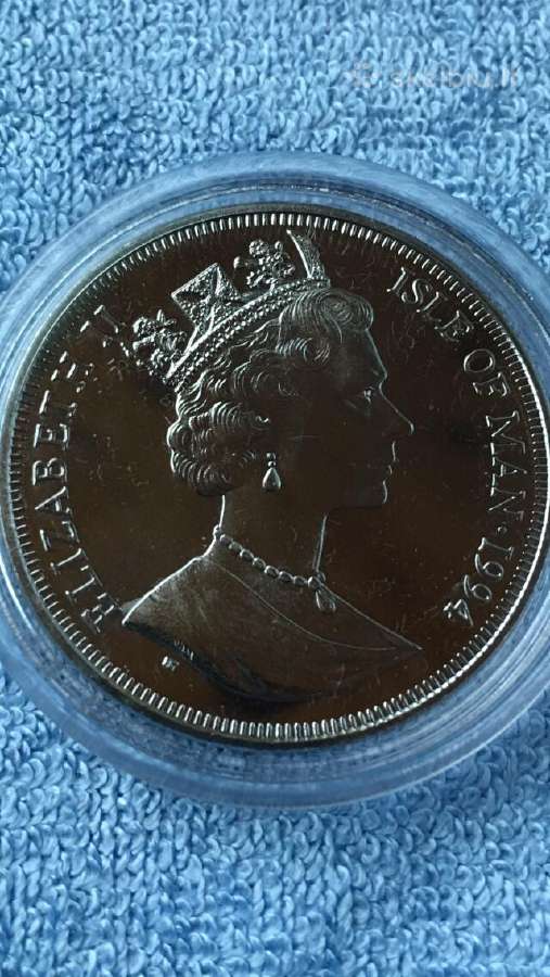 Moneta Isle of Man, 1994m. 1 krona, cu-ni - nuotraukos Nr. 2